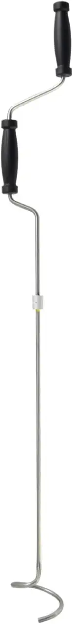 Kompostbelüfter Kompostwender Rührer 110cm- Manuelles Kurbelwerkzeug aus Edelstahl für Kompostbecher im Freien Rührer Gartenkralle Misch Kompost