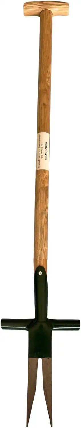 Ampferstecher Unkrautstecher aus legiertem Stahl mit Holzstiel und T-Griff – erg