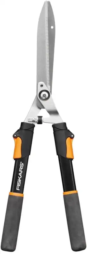 Fiskars Teleskop-Heckenschere, SoftGrip-Griffe, Hochwertige Stahl-Klingen, Länge