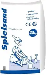 Hamann Mercatus GmbH Aktionsspielsand 25 kg, gesiebt & gewaschen, frei von Schadstoffen, Spielplatz, Sandkasten, Weich, nicht Scharfkantig, formbar, Kinder, spielen,