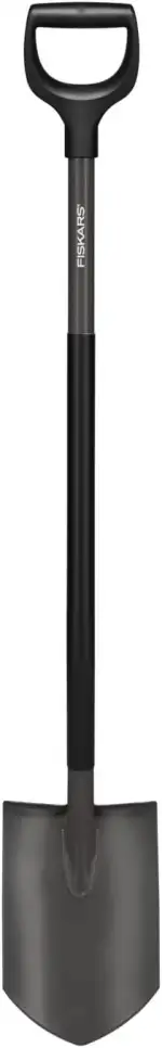 Fiskars Gärtnerspaten, Spitz, Spaten für harte, steinige Böden, Länge: 125 cm, Hochwertiger Borst...