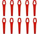 Ersatzmesser Rasentrimmer,100 Stück Rasentrimmerersatz,Kunststoffersatzklingen,Rasentrimmer-Zubehör,Rasentrimmer Messer Kunststoff,Ersatzmesser Set,Kunststoff Ersatzmesser (C)