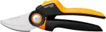 Fiskars Bypass-Gartenschere L, X-series PowerGear, P961, Mit Rollgriff, Für frische Äste und Zweige, Antihaftbeschichtet, Edelstahl-Klingen, Länge: 22,2 cm, Schwarz/Orange, 1057175