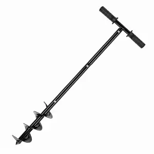 Handerdbohrer 60-85cm Einstellbarer, ø10cm Erdlochbohrer mit Abnehmbarer rutschf