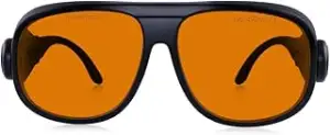 FREEMASCOT Professionelle Laser-Schutzbrille mit Wellenlänge OD 6+ 190nm-490nm, 