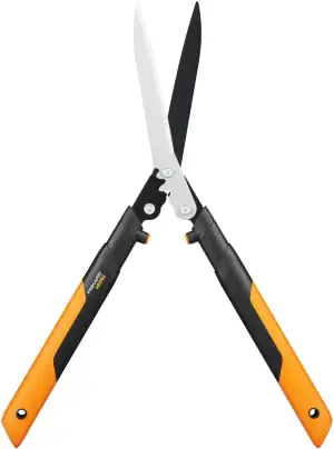 Fiskars PowerGear X Getriebe-Heckenschere, Antihaftbeschichtet, Hochwertige Stah