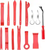 Kitbest 14 Stück Auto Demontage Werkzeuge, Auto Zierleistenkeile Innenverkleidungsset Befestigungsniet Entferner, Kunststoff Hebelwerkzeug, Armaturenbrett Polsterungs Toolkit