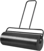 COSTWAY Rasenwalze Handwalze 48L, Gartenwalze mit Griff, Ø 32CM, befüllbar mit Wasser/Sand, Schwerlasttrommel Graswalze Trommel, Rasenroller für Ebenen Rasen Garten, Schwarz