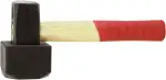 Connex Plattenverlegehammer 1250 g FSC - rot/schwarz - mit Holzstiel aus Hickory - Fäustel mit Gu...