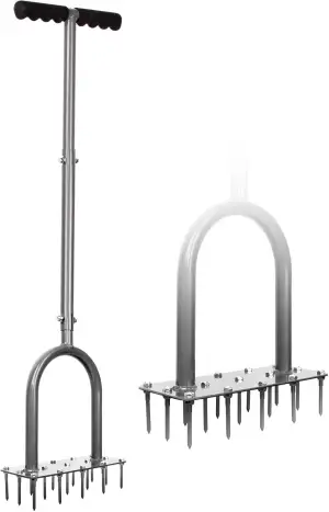 Walensee Rasenbelüfter Spike Metall Manuelle Vertikutierung Boden Belüftung Rase