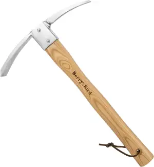 Berry&Bird Gartenhacke Pickel Hoe, Edelstahl-Spitzhacke, Hacke mit Holzgriff, Ro