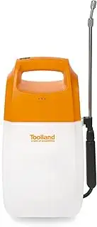 Toolland Elektrischer Drucksprüher 6L mit Lithium-Akku, Teleskoplanze und Verstellbarer Edelstahldüs