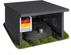 STEELSØN Drakon Mähroboter Garage Anthrazit – Rasenmähroboter Überdachung aus ve