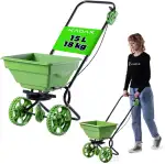 KADAX Streuwagen 15L mit Rädern, Düngerstreuer, Salzstreuer und Samenstreuer für Garten und Winte...