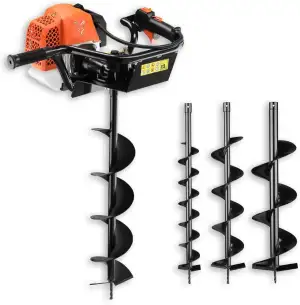 FUXTEC Benzin Erdbohrer FX-EB162 mit 3,5 PS, inkl. 3 Bohraufsätzen 100/150 / 200