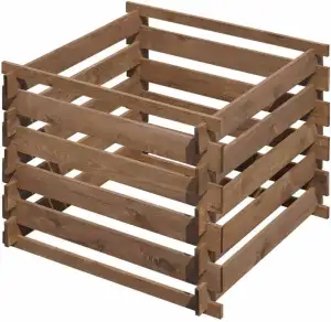 Holzkomposter 560L aus Kiefer – wetterfest, langlebig & ohne Werkzeug aufbaubar