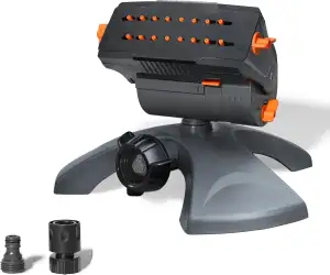 Diivoo Mini Turbo Oszillierender Rasensprenger 16 Düsen, Gartensprinkler mit Sch