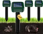 Solar Maulwurfschreck, Maulwurf vertreiber,Um wühlmäuse zu vertreiben 4 Stück,Ultraschall Maulwurfschreck für Vertreiben Wühlmäuse,Maulwürfe