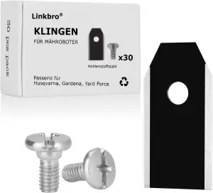 30 x Titan Messer Klingen, Linkbro Mähroboter Ersatzmesser mit 30 Schrauben für 