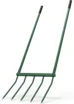 Signstek Grabegabel mit 5 Zinken – 130 cm Gesamtlänge, 51 cm Arbeitsbreite, 30 cm Zinkenlänge – zerlegbare Broadfork zum Tiefenlockern und Belüften des Gartenbodens, ergonomisch & rückenschonend