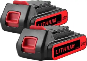 2-Pakete 3.0Ah Li-Ion-Ersatzbatterie für Schwarz und Decker 20V BL1518 BL2018 LB