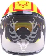 Protos Forsthelm/Schutzhelm KOX Edition mit Gehörschutz und Visier Integral Forest Neongelb/Rot KOX Edition, Neongelb/Rot mit Ätzmetallvisier F39