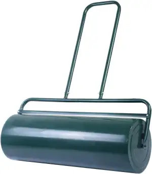 COSTWAY Rasenwalze befüllbar Wasser oder Sand, 63 L, Ø 30 cm x 90 cm, Bodenwalze mit Griff, Gartenwalze Metall, Handwalze Lawn Roller, Rasenrolle für Ebenen Rasen Garten, Grün