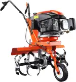 FUXTEC Benzin Gartenfräse Set FX-AF1139 inkl Breitenerweiterung Motorhacke Ackerfräse Bodenfräse Bodenhacke Kultivator mit Räder 139ccm 2,2KW