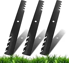 Buachois 3 Stück Ersatzmesser für Rasenmäher, 21 Zoll Edelstahl Rasenmähermesser, Mulchmesser Rasenm