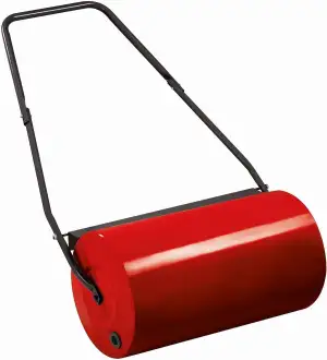 Einhell Rasenwalze GC-GR 57 (57cm Breite, 32cm Durchmesser, seitliche Füllmöglichkeit (Wasser und Sand) mit Verschluss, beidseitig Einstellbarer Schmutzabstreifer), Rot