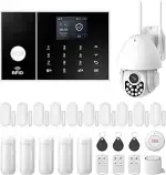 LWOHSI 25-teiliges GSM-WLAN- und 4G-Hausalarmsystem mit 3-MP-Kamera, professioneller Überwachung run