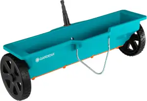 Gardena 0420-20 combisystem-Streuwagen: Düngerstreuer mit 40 cm Streubreite und 3 L Fassungsvolumen, für Ausbringung von Streugut, witterungsbeständig und kompatibel mit allen combisystem-Stielen (420-20)