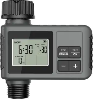 Haozee Bewässerungscomputer, Bewässerungstimer mit Regenverzögerung/Automatik- u