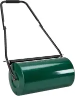 Juskys Rasenwalze Fritz 60 cm 48L / 60 kg, befüllbar mit Wasser / Sand, Schmutzabweiser & Griff G...