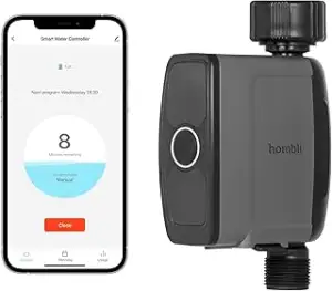 Hombli Smart Bluetooth Wassercontroller für automatische Garten-Bewässerung mit App-Steuerung, Ze...