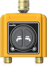 RAINPOINT Bewässerungscomputer WLAN 2 Ausgänge mit Messing Einlass und -auslass, ohne WiFi Hub, Muss mit TWG004WRF WiFi-Hub Verwendet Werden, für Garten Rasen Gewächshaus(Nur 2,4 GHz WLAN)