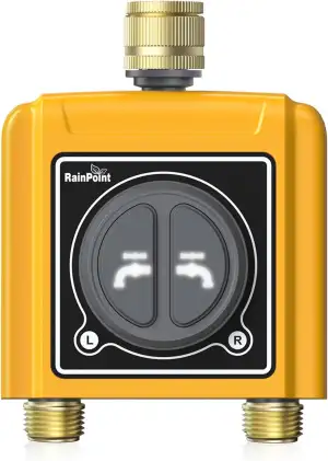 RAINPOINT Bewässerungscomputer WLAN 2 Ausgänge mit Messing Einlass und -auslass,