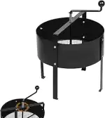 UISEBRT Gartensieb Erde Bodensieb Handkurbelsieb Kompostsieb Ø40 cm Sieb aus Metall für Erde Stei...