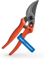 Original LÖWE 14 Bypass Rosenschere 14.104 mit scharfen Stahl-Klingen - robuste Gartenschere mit Antihaftbeschichtung für Rechtshänder zum Schneiden von Rosen Zweige Äste Schnittblumen