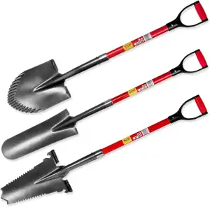 WALTER Spezialspaten-Set 3-TLG. - Kombispaten, Drainagespaten und Wurzelspaten -