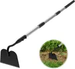 Gartenhacke mit Stiel, Robuste Hacke Garten zum Unkraut, Langer Griff, 166 cm Verstellbare Gardena Hacke mit 15 cm Breiter Geschweißter Klinge