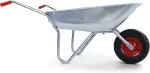 Schubkarre Garten verzinkt mit Luftreifen und Metallfelge 65L100kg