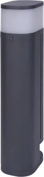 BOLD 19509 Volo smarte Garten-Leuchte mit Steckdosen und Blende (Outdoor Steckdosen-Säule) Anthrazit (2X Schuko | Smart-Home (iOS & Android) WLAN | 9,5 x 13,5 x 45 cm | inkl G9 max. 28 Watt - 470lm)