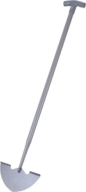 Relaxdays Rasenkantenstecher, HxB: 99,5 x 22 cm, Stahl, Kunststoff, Rasenkantenschneider mit Stiel, Rasenstecher, Silber