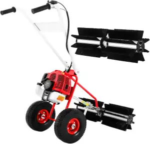 Schneefräse Benzin 43ccm Kehrmaschine Benzin Motorbesen Schneeschieber mit 60cm 