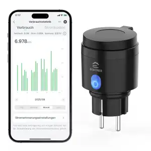 EIGHTREE WLAN Steckdose Outdoor, Zeitschaltuhr Aussenbereich mit Strommessung IP