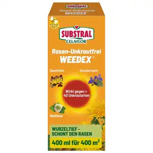 Celaflor Rasen-Unkrautfrei Weedex, 400ml Konzentrat, Unkrautvernichter gegen sch