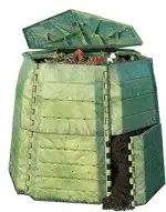 Premium Thermokomposter 1065 Liter aus dickwandigem Kunststoff für Küchen - und Gartenabfälle – U...