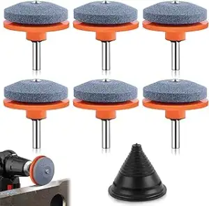 Messerschärfer Rasenmäher Schärfer 6Stk Schleifstein Schärfgerät für Rasenmäherm