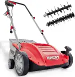 HECHT brandneuer 2 in 1 elektro Vertikutierer - Vertikutierer Elektro für einen schönen grünen saftigen Rasen – Starke 1500 Watt mit Lüfter- und Messerwalze - großzügiger 35l Auffangsack – elektrisch